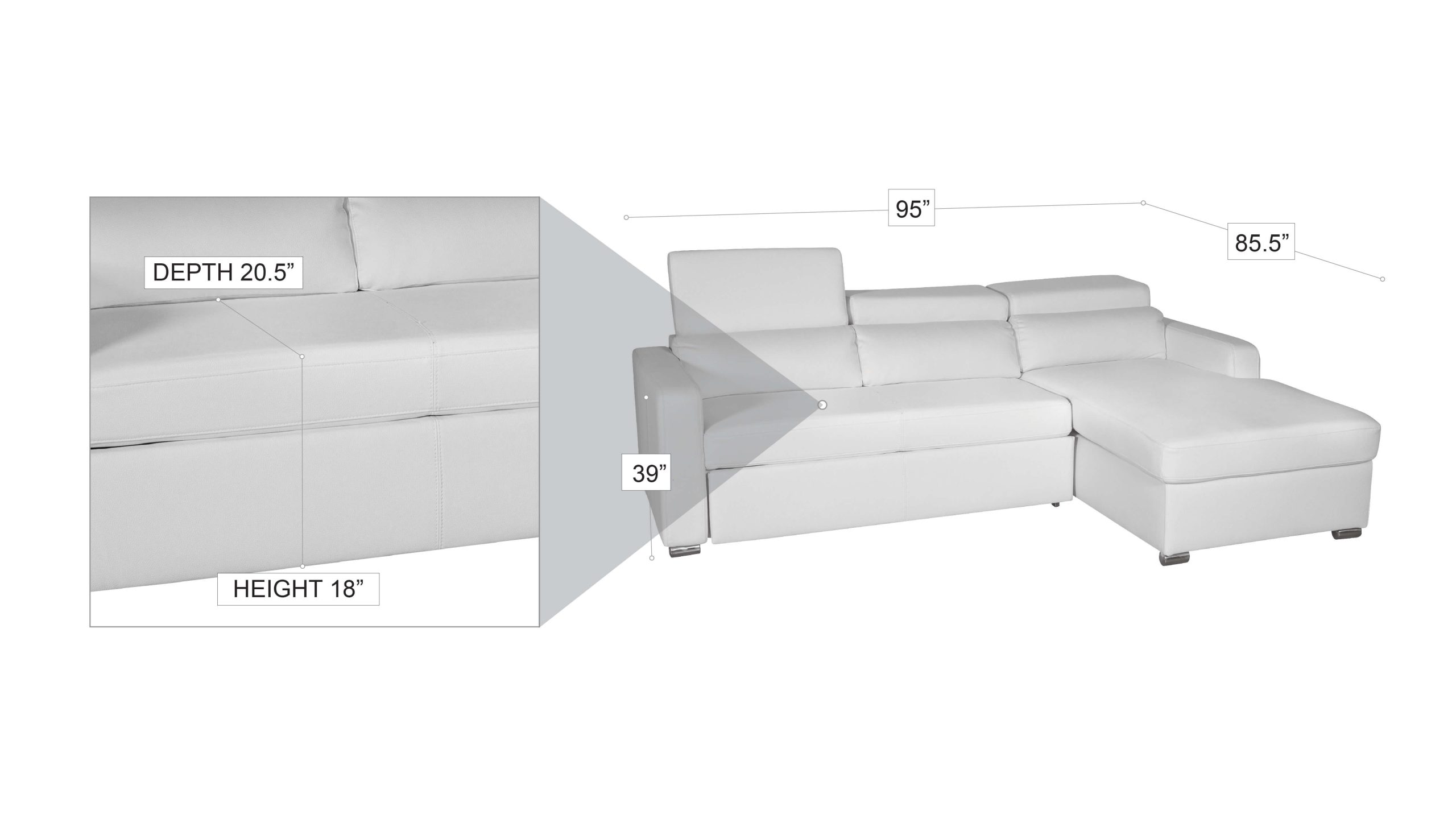 Kahlil Sectional Right white - Image 6