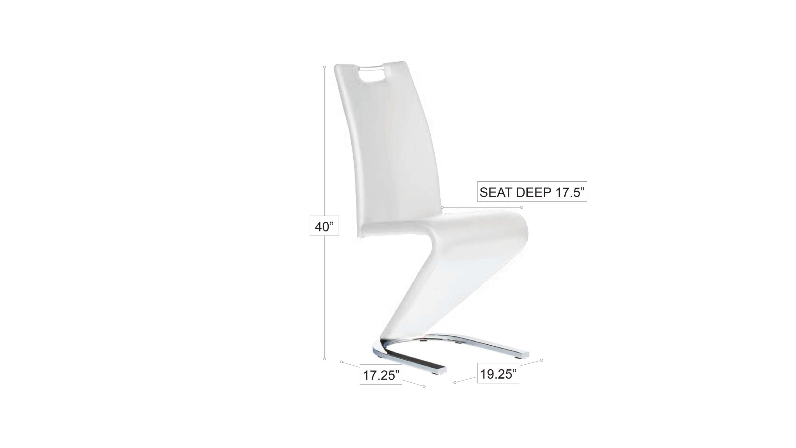 Andrew Dining Chair White - Image 2