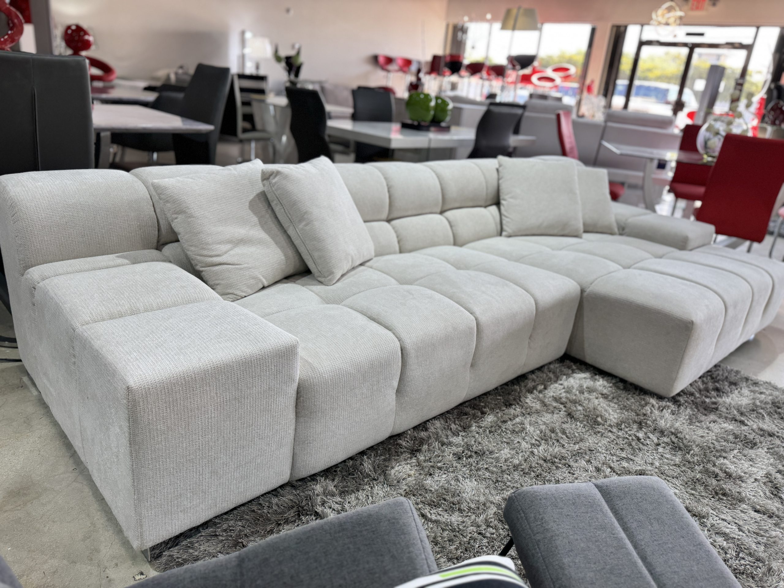 Midtown Sectional HEATHER Grey RIGHT - Image 4